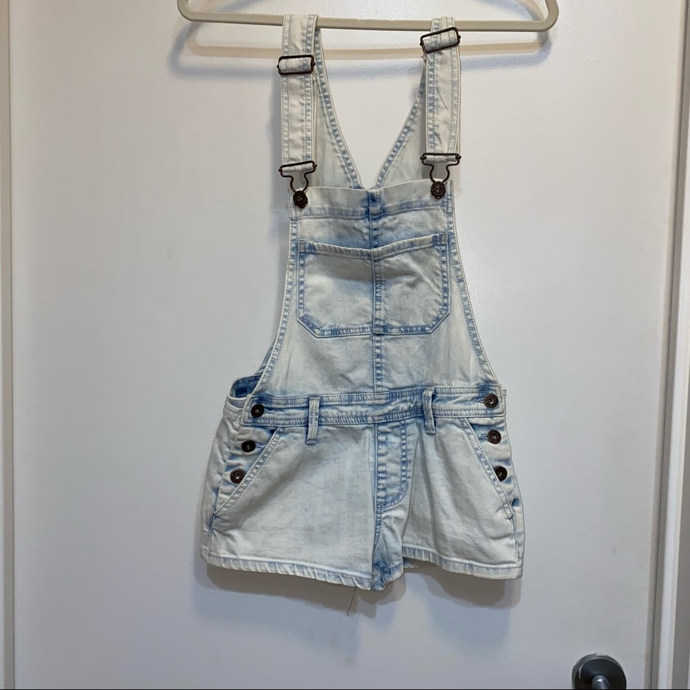 Light Blue Short Overalls
